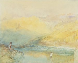 On the Mosell, near Traben Trarabach by Joseph Mallord William Turner
